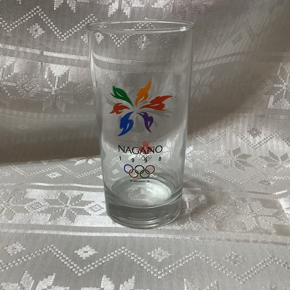 Nagano 1998 Olympic Glass Tumbler Vintage